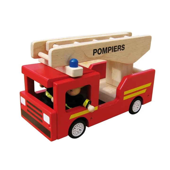 Camion dei pompieri in legno- Immagine del prodotto n°1