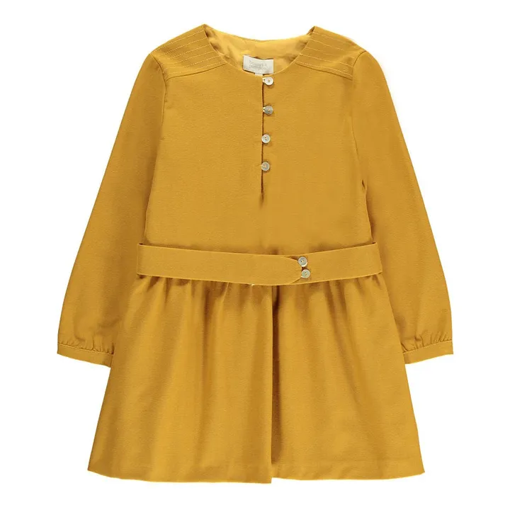 Dress With Belt | Mustard- Product image n°0