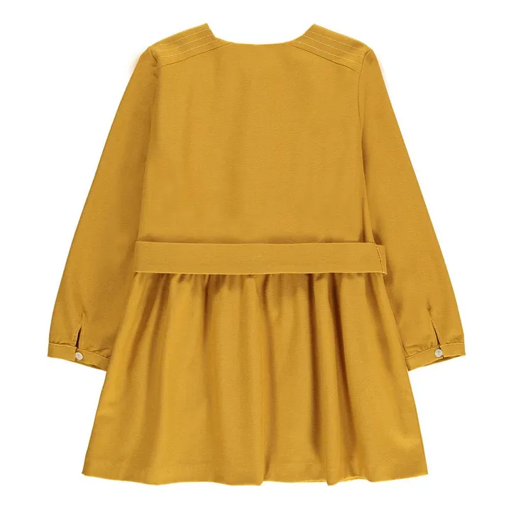 Dress With Belt | Mustard- Product image n°2