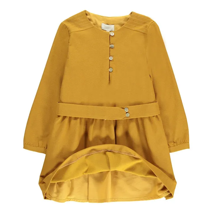 Dress With Belt | Mustard- Product image n°3