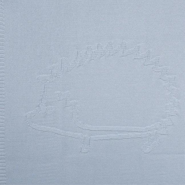 Coperta Riccio in lana mélange 75x100 cm | Azzurro