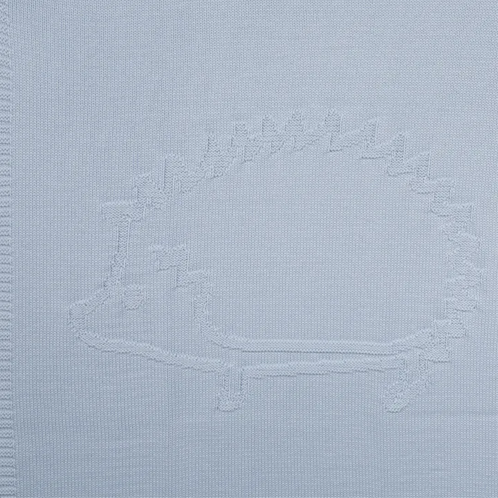 Wool and Acrylic Hedgehod Plaid 75x100cm | Light blue- Product image n°2
