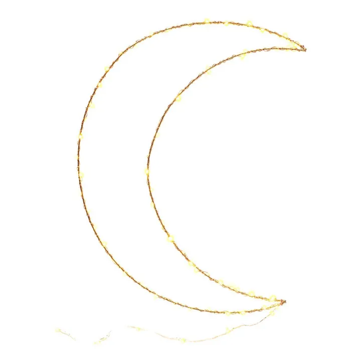 Lune lumineuse avec guirlande cuivre- Image produit n°0