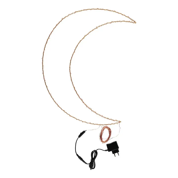 Lune lumineuse avec guirlande cuivre- Image produit n°1