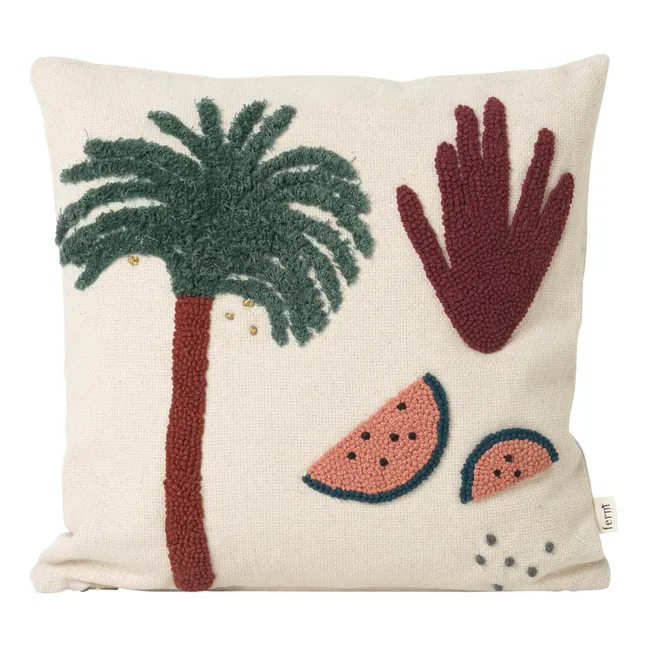 Coussin palmier | Blanc