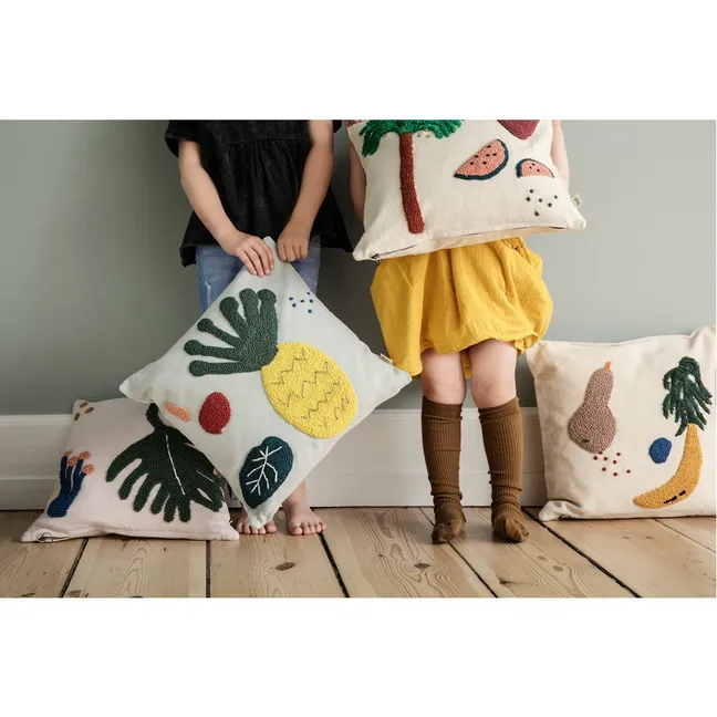 Coussin palmier | Blanc