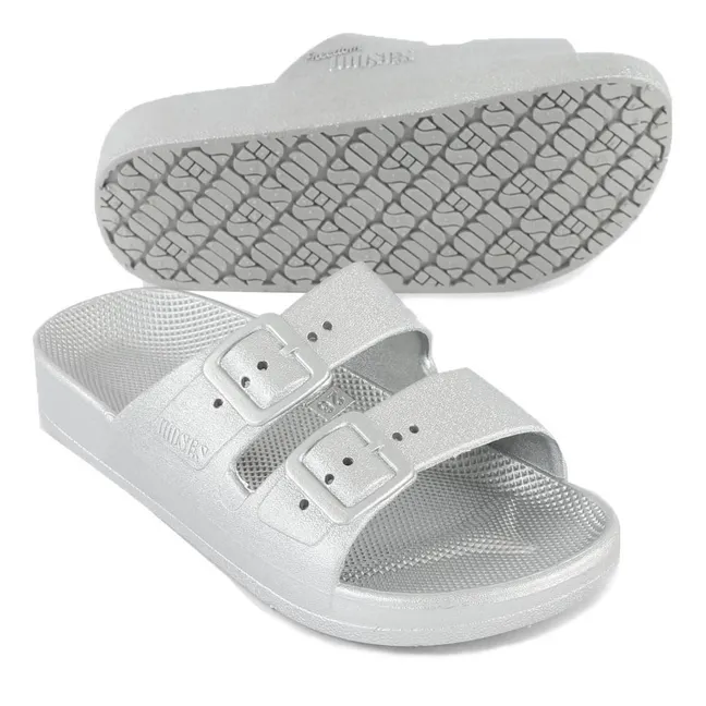 Buckled Sandals | Silver