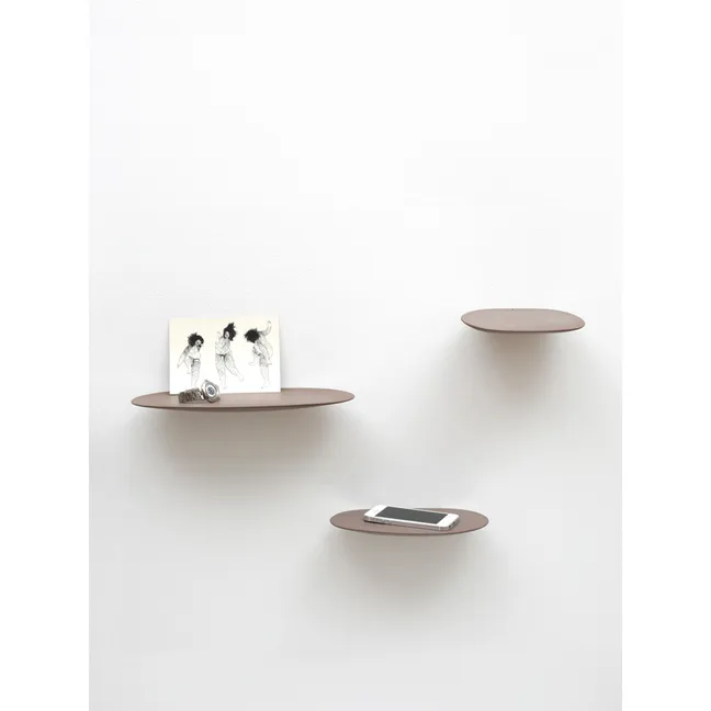 Mensole in ceramica Isola, Studio Brichetziegler - Set da 3 | Marrone glacé