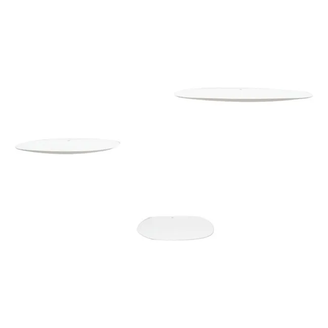 Mensole in ceramica Isola, Studio Brichetziegler - Set da 3 | Bianco