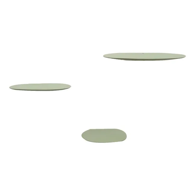 Mensole in ceramica Isola, Studio Brichetziegler - Set da 3 | Verde oliva
