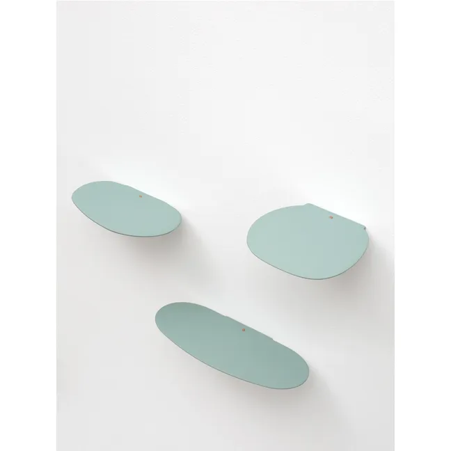 Etagères en céramique Isola, Studio Brichetziegler - Set de 3 | Vert amande