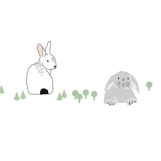Cenefa Conejos en el bosque