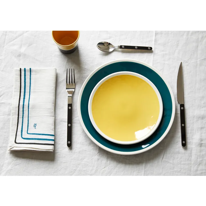 Assiette plate Sicilia D26 cm | Jaune tournesol- Image produit n°1