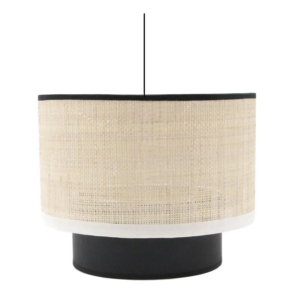 Suspension Eclipse en rabane | Blanc- Image produit n°0