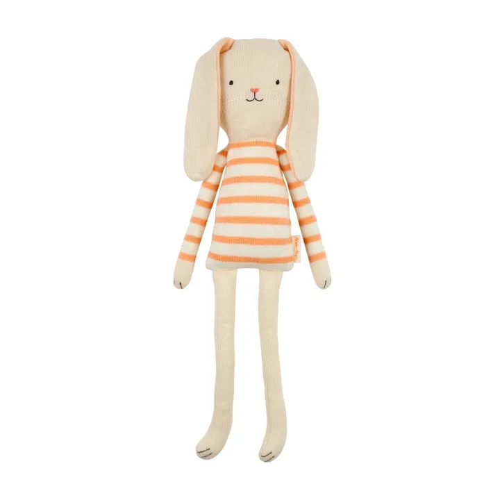 Striped Knit Rabbit Soft Toy- Product image n°0