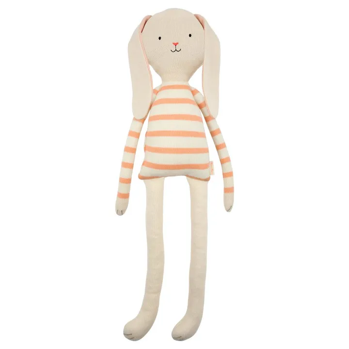 Striped Knit Rabbit Soft Toy- Product image n°2