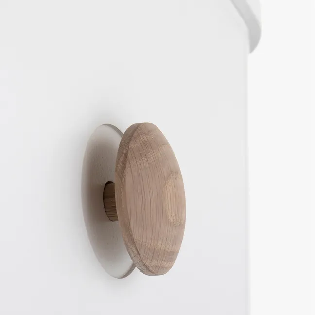Commode à langer 6 tiroirs chêne, petit plan à langer | Blanc