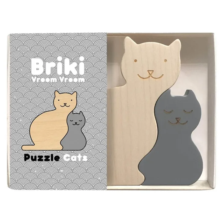 Puzzle decorativo gatti in legno d'acero - Immagine del prodotto n°1