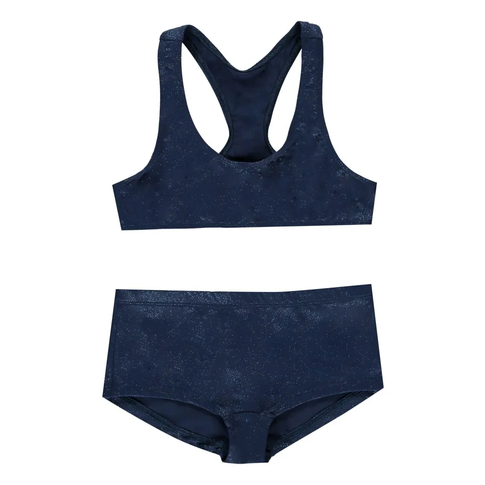 Finger In The Nose Midnight Blue Elina Metallic 2 Piece Swimsuit