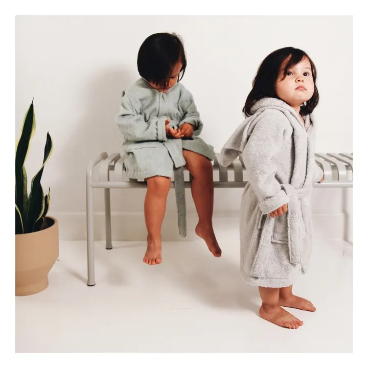 Lily Rabbit Organic Cotton Sweat Dressing Gown | Grey- Product image n°2
