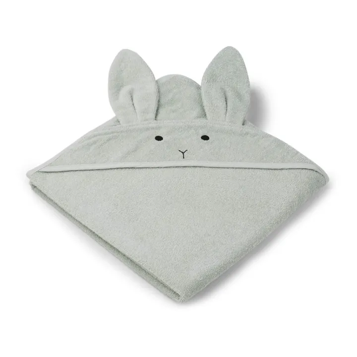 Toalla con capucha de rizo Conejo Augusta de algodón orgánico | Verde- Imagen del producto n°0