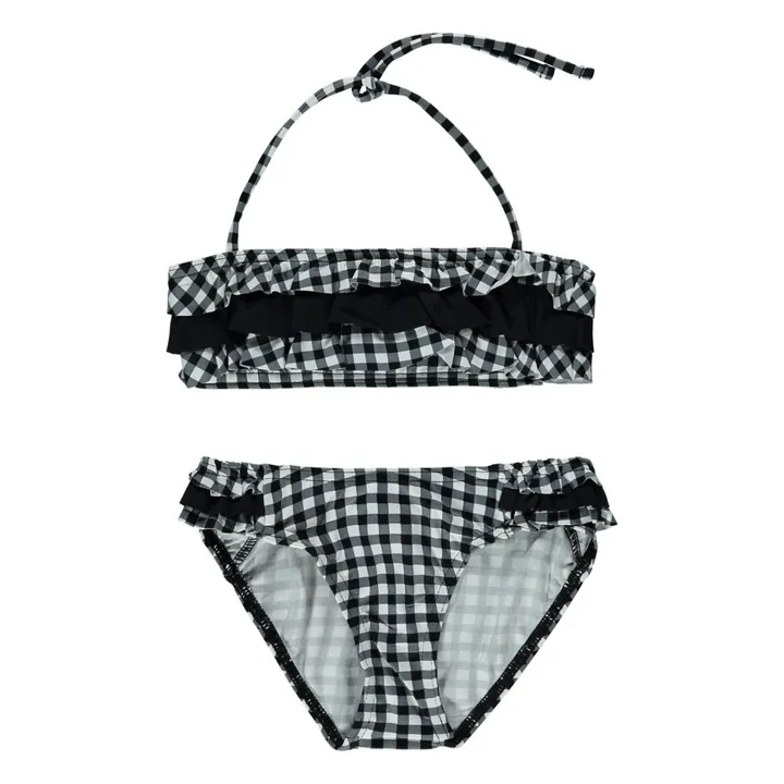 Gingham 2 Piece Swimsuit | Navy blue- Product image n°0