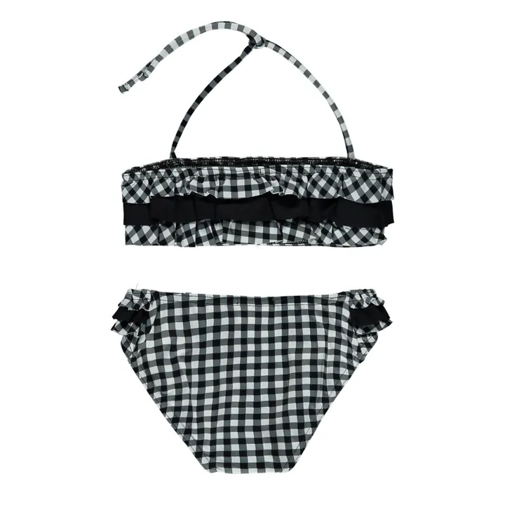 Gingham 2 Piece Swimsuit | Navy blue- Product image n°1
