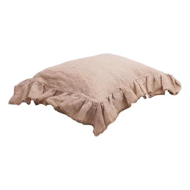 Taie d'oreiller Boho en Lin Lavé shaker | Calisson