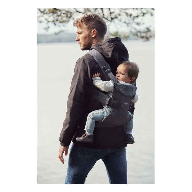 Porte-bébé One Air en mesh | Gris anthracite