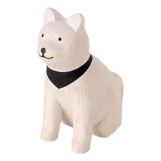 Akita Dog Wooden Figurine