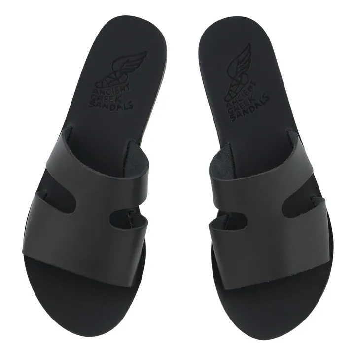 Apteros Leather Flip-Flops | Black- Product image n°4