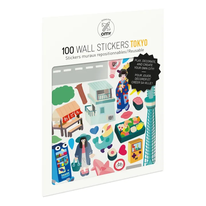 Planche de stickers muraux Tokyo  - 100 stickers- Image produit n°0