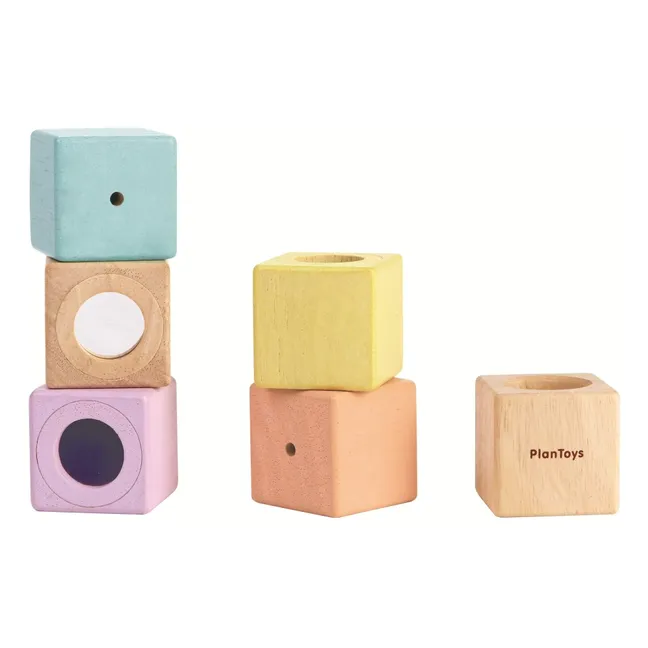 Bausteine zum Tasten Pastell - 6 Stk.