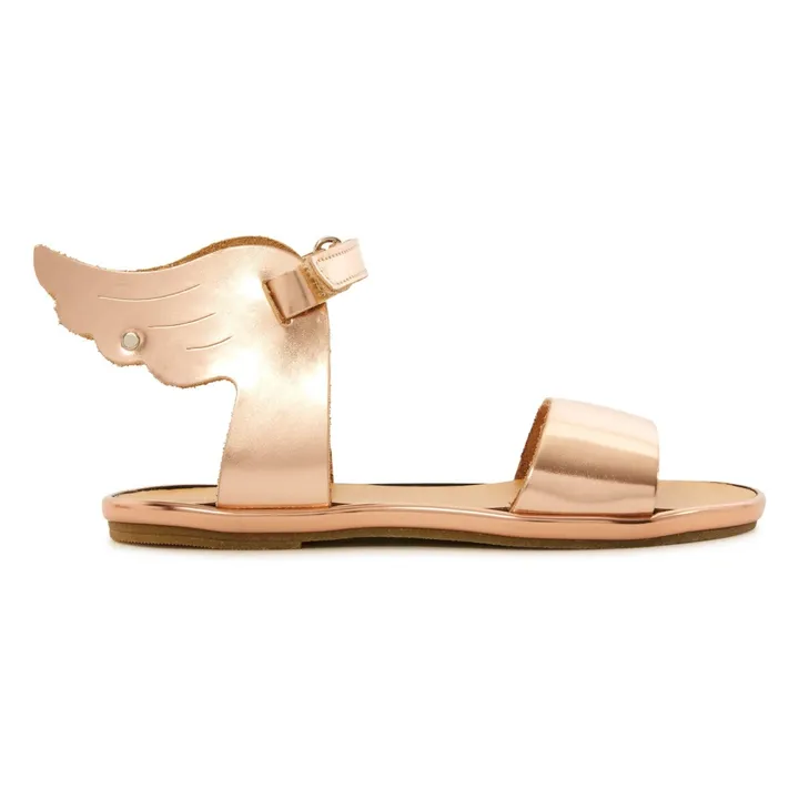 Sandales Métalisées Ailes | Or rose- Image produit n°0