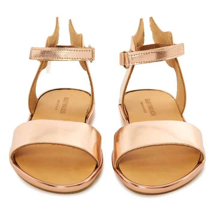 Sandales Métalisées Ailes | Or rose- Image produit n°3