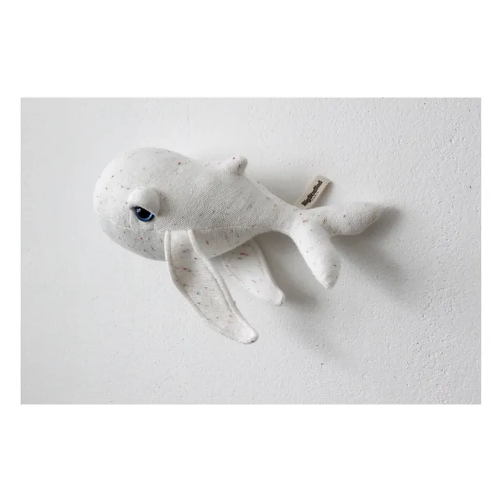 Doudou mini baleine Albino 30 cm | Blanc- Image produit n°6