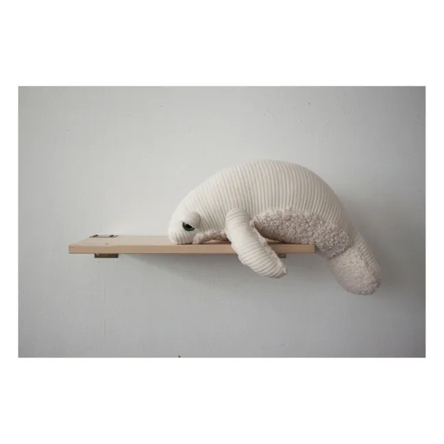 Plüsch-Manati Albino 48 cm  | Weiß