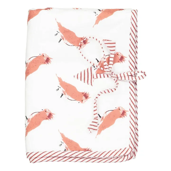 Colchón de cambiado de viaje pájaros rosas | Rosa- Imagen del producto n°0
