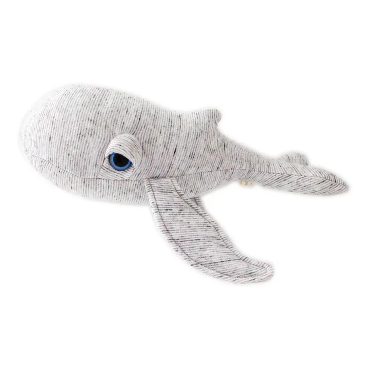 Peluche mini baleine Grandpa 30 cm | Gris- Image produit n°0