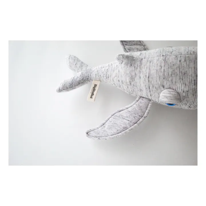 Peluche mini baleine Grandpa 30 cm | Gris- Image produit n°6