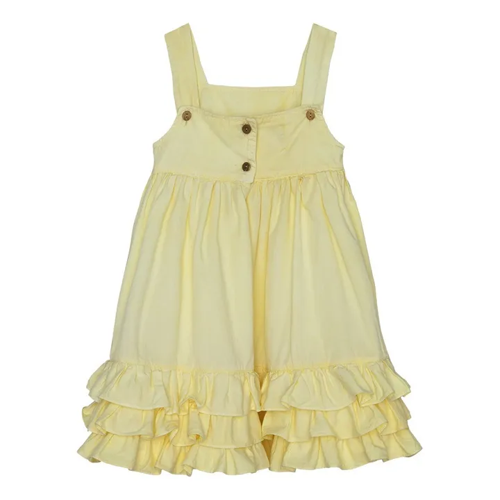 Kleid aus Bio-Baumwolle mit Rüschen Wendy | Blasses Gelb- Produktbild Nr. 2