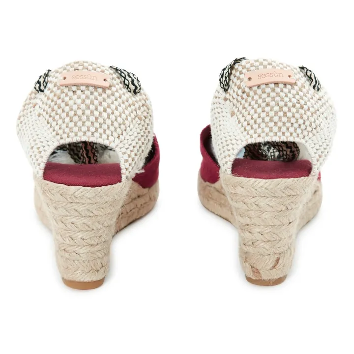 Ceret Lace-Uo Wedge Espadrilles | Red- Product image n°4