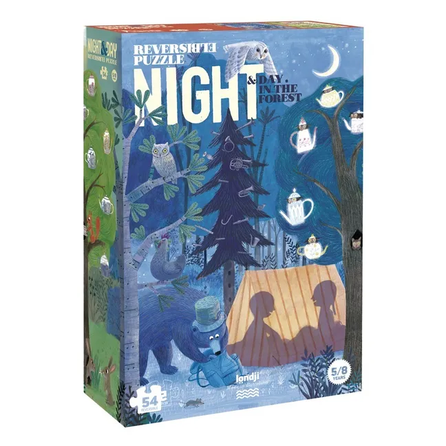 Puzzle recto-verso Giorno e notte nella foresta 