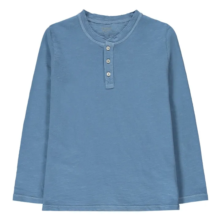 T-Shirt Henley  | Blau- Produktbild Nr. 0