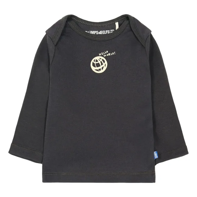 T-Shirt Planète Coton Bio | Gris anthracite