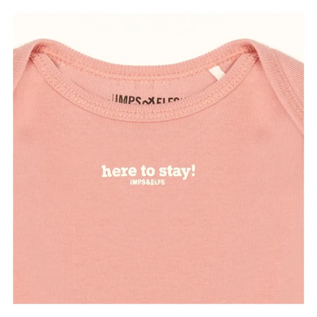 T-Shirt Here To Stay Coton Bio | Rose