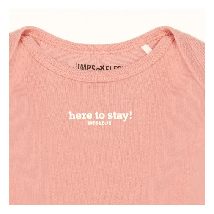 Here To Stay Organic Cotton T-Shirt | Pink- Product image n°1