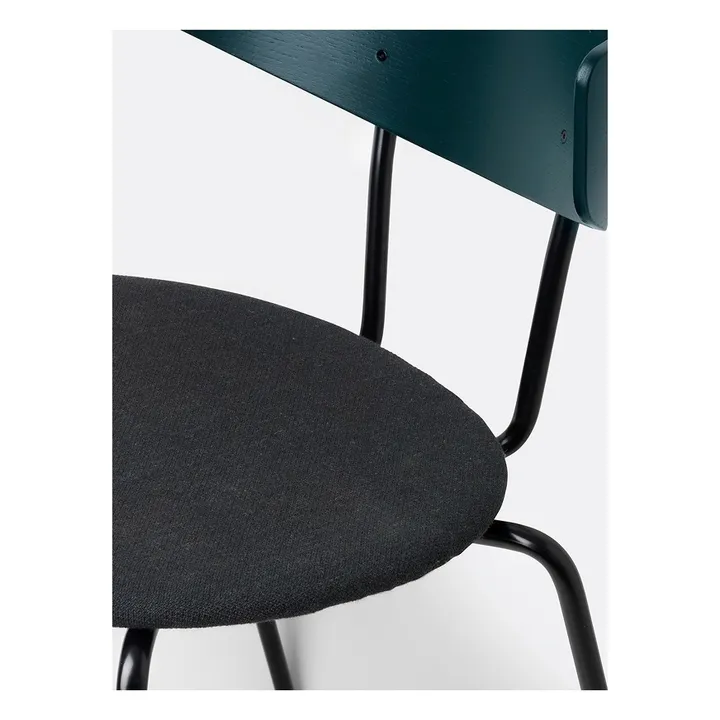 Chaise tapissée Herman en bois et métal | Vert foncé- Image produit n°3