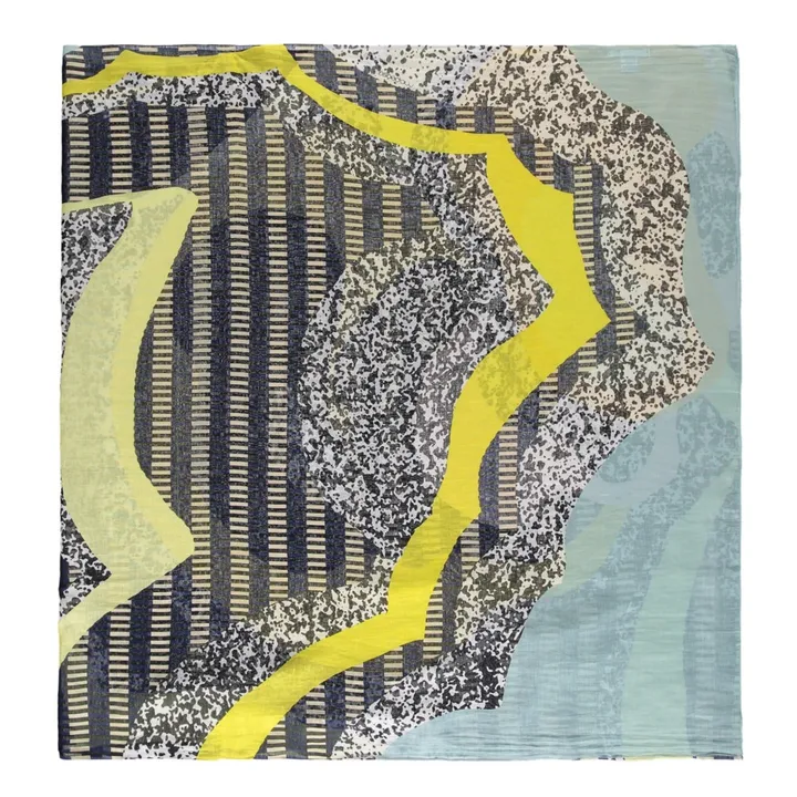 Foulard algodón y seda Agathe | Amarillo- Imagen del producto n°0