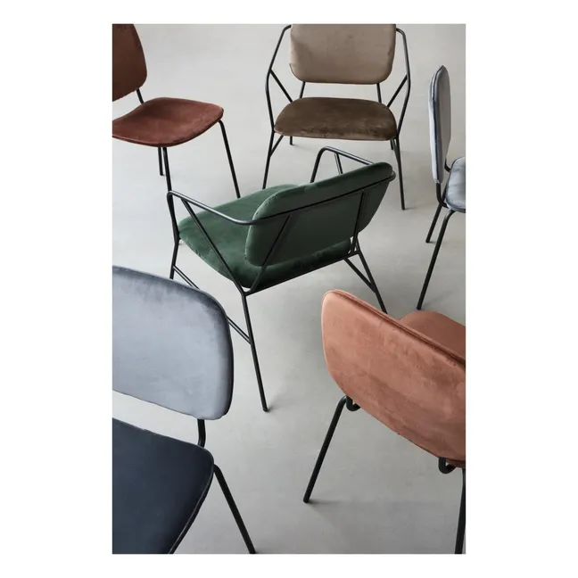 Comma Velvet Chair | Grey